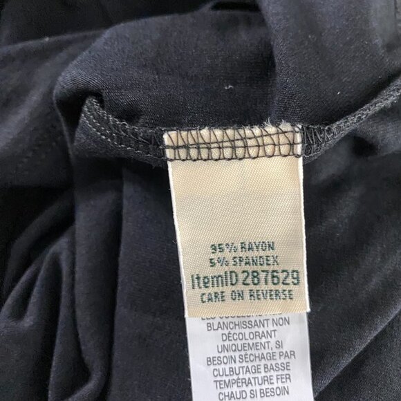 L.L. Bean Pleated Knit Dress Women's Large Black Sleeveless Stretch NWT DR-1211 - Picture 8 of 9